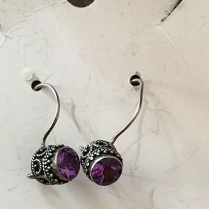 Silver Amethyst earrings